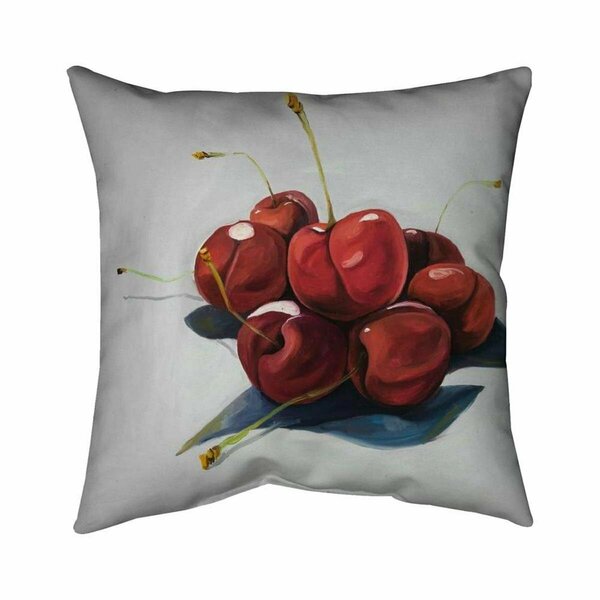 Begin Home Decor 20 x 20 in. Pile of Cherries-Double Sided Print Indoor Pillow 5541-2020-GA101